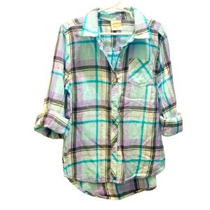 🌻4/$20 (Worn once) Girl’s Jumping Beans Button-Up Flannel Shirt